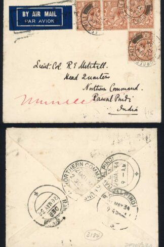 1934 Re-directed Cover to India