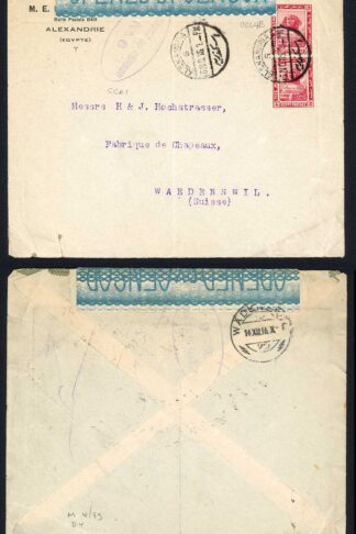 Egypt 1916 Cover to Switzerland