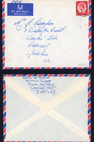 Aden 1957 Forces Air Mail Cover to the UK