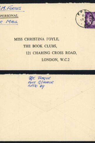 Aden 1957 Forces Air Mail Cover to the UK