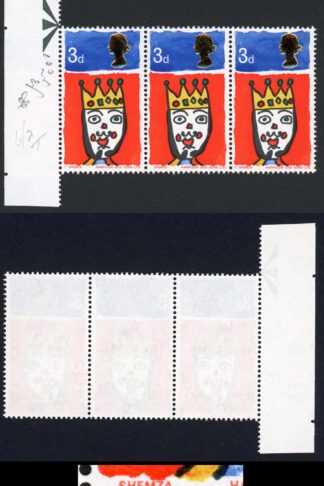 SG713c 1966 3d Christmas (no phos) Variety Missing T U/M Cat 25 pounds