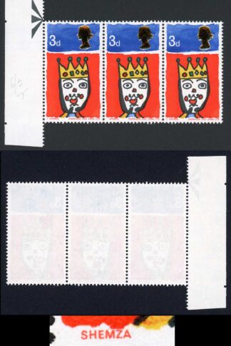 SG713c 1966 3d Christmas (no phos) Variety Missing T U/M Cat 25 pounds