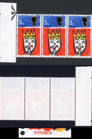 SG713c 1966 3d Christmas (no phos) Variety Missing T U/M Cat 25 pounds