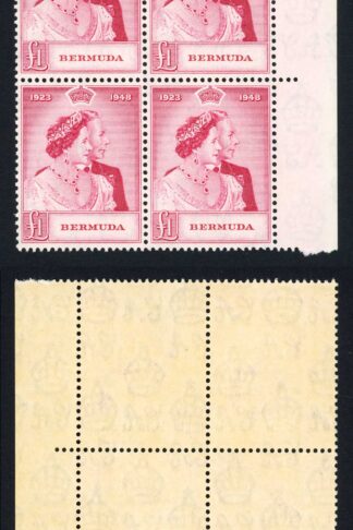 Bermuda SG126 One Pound Silver Wedding Block U/M Cat 180++ pounds