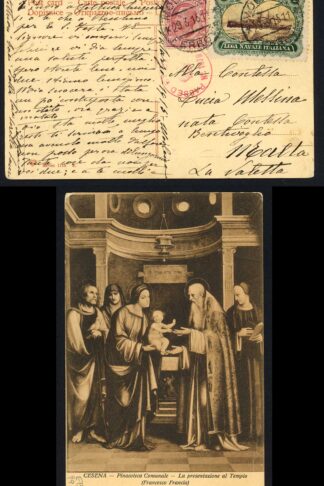 Italian 1915 Postcard with Lega Navale Italiana