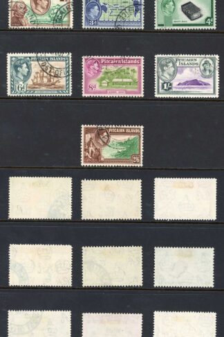 Pitcairn Is SG1/8 KGVI Set of 10 Fine used Cat 36 pounds