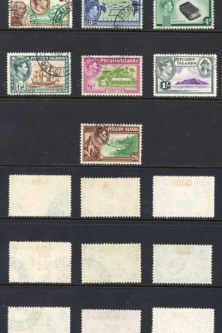 Pitcairn Is SG1/8 KGVI Set of 10 Fine used Cat 36 pounds