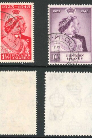 Pitcairn Is SG11/12 Silver Wedding Set Fine used Cat 51.50 pounds