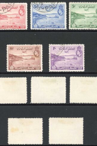 Papua SG158/62 1938 50th Ann Set Fine used Cat 55 pounds