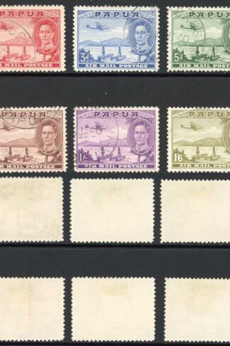 Papua SG163/8 1939 Air Set of 6 Fine used Cat 85 pounds
