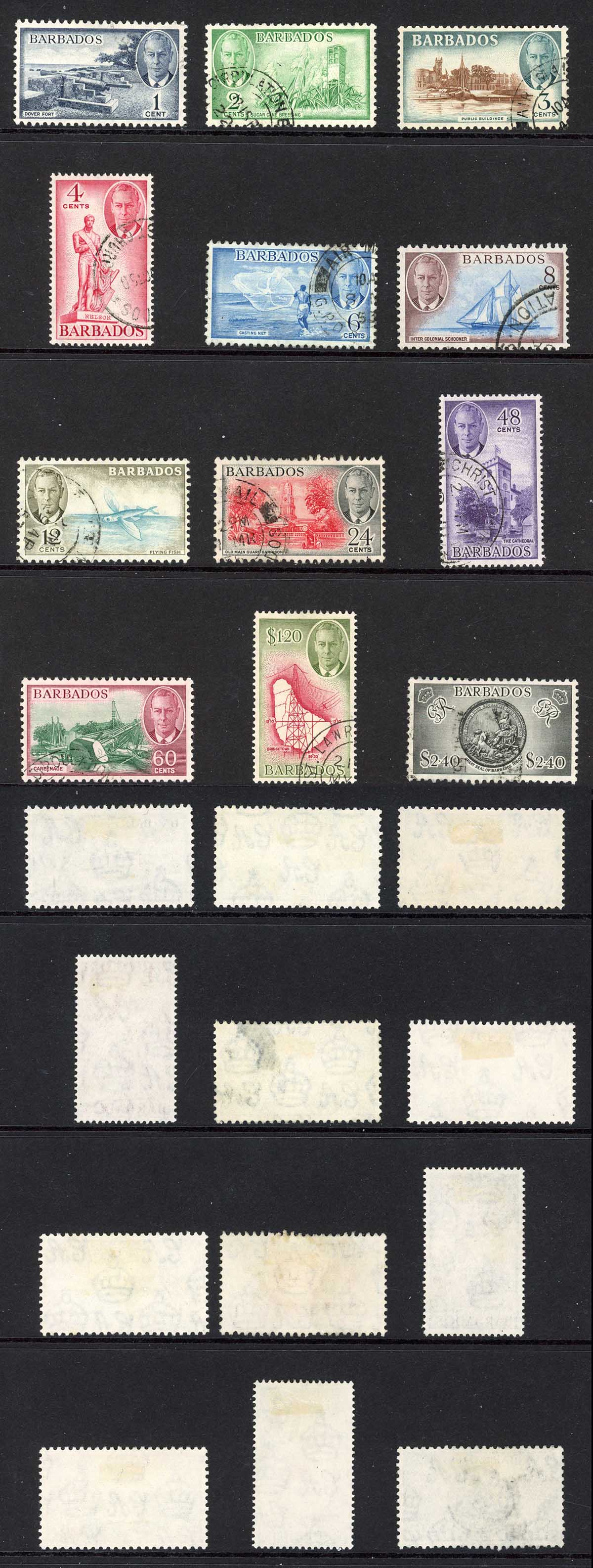 Barbados SG271/82 Set Fine used Cat 75 pounds