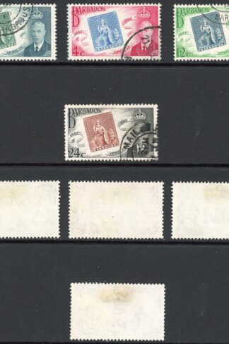 Barbados SG285/8 Stamp Centenary Fine used Cat 4.50 pounds