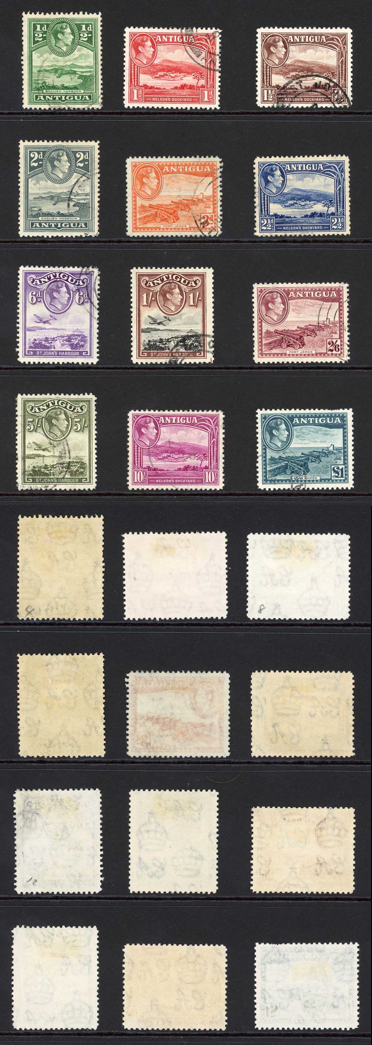 Antigua SG98/109 Set of 12 Fine used Cat 140 pounds