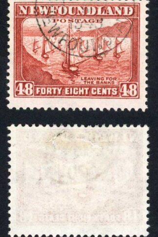 Newfoundland SG228c 48c Red-brown (KGVI) Perf 13.5 Fine used Cat 14 pounds