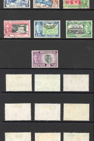 Montserrat SG123/35 Set of 13 (24c perf fault) Fine used Cat 85 pounds