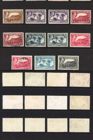Montserrat SG101/12 Set inc Both Perfs and 6d shade Fine used Cat 127.05 pounds