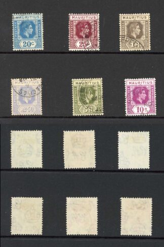 Mauritius SG262/63a Set of 12 Fine used Cat 120 pounds