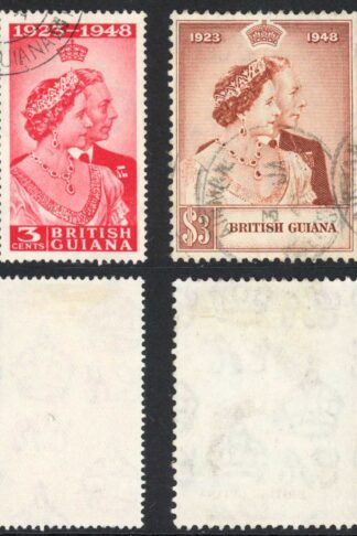 British Guiana SG322/3 Silver Wedding Fine used Cat 30.40 pounds