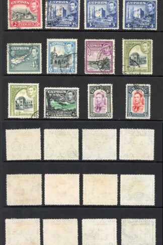 Cyprus SG151/63 1938 Set of 19 (plus 18pi shade) Fine used Cat 63.50 pounds