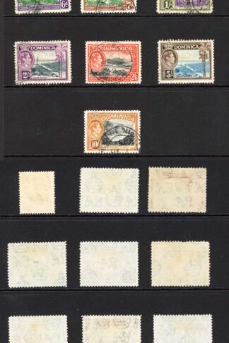 Dominica SG99/109a Set inc 2 1/2d shade Fine used Cat 67.50 pounds