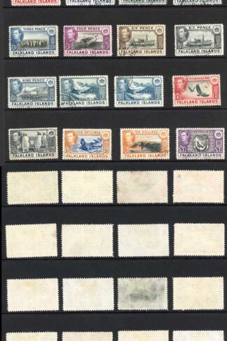Falkland Is SG146/63 Set with shades etc Fine used Cat 250+++ pounds