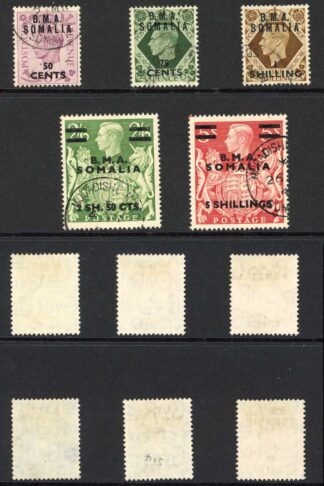 BOIC Somalia SGS10/S20 Set of 11 Fine used Cat 140 pounds
