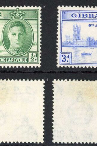 Gibraltar SG132/3 1946 Victory Set Fine used