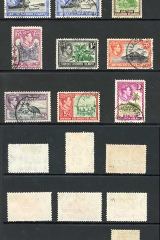 British Solomon Is SG60/72 Set inc Perf 12 pair Fine used Cat 64.50 pounds