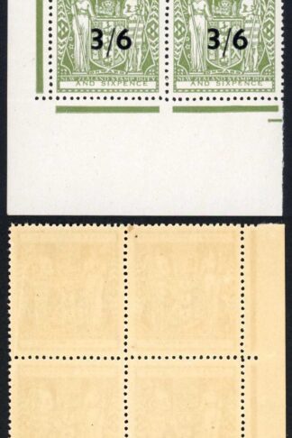 New Zealand SGF212 3/6 on 3/6 (Type I) U/M Block of 4 Cat 88 pounds