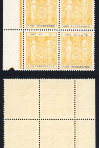 New Zealand SGF192aw 1/3 Yellow and Black Mult Wmk UPRIGHT U/M Cat 200 pounds