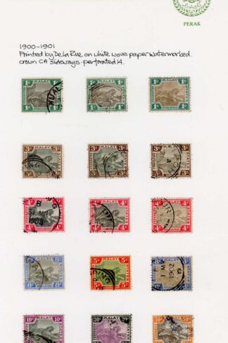 Malay SG15/22b Set including better shades Cat 90++