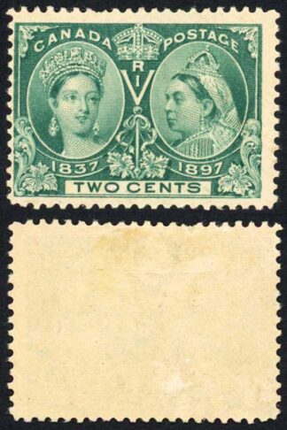 Canada SG124 2c Green 1897 Jubilee M/M (hinge remainder) Cat 35 pounds