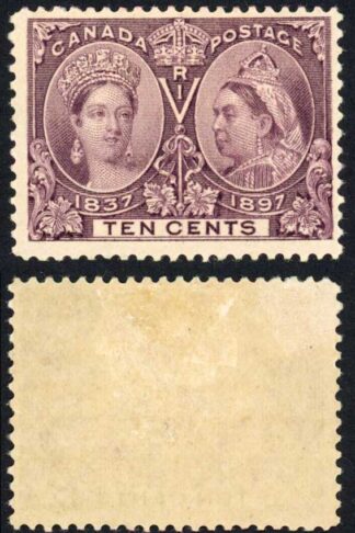 Canada SG131 10c Purple 1897 Jubilee M/M Cat 100 pounds