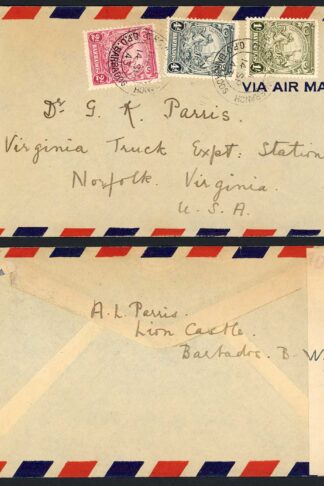 Barbados 1943 Censored Mail to the USA