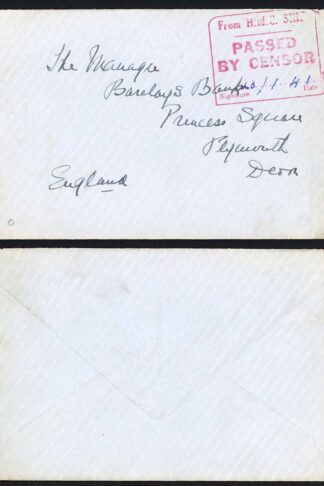 Canada 1941 From HMC Ship Passed by Censor (Attributed to Halifax Nova Scotia)