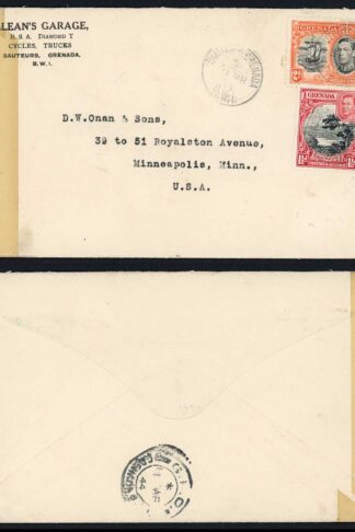 Grenada 1944 Censored advertising Cover
