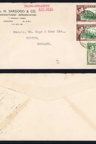 Jamaica 1942 Airmail Censored cover