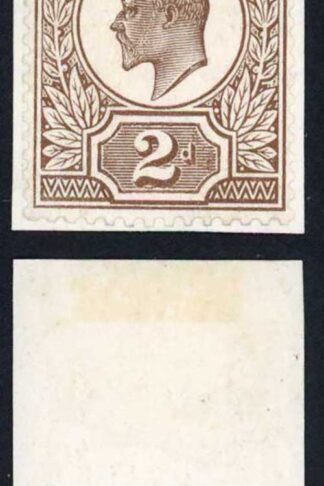KEVII 2d Brown on White Paper Wmk Crown COLOUR TRIAL on Piece Cat 9000 pounds