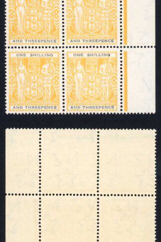New Zealand SGF192aw 1/3 Yellow and Black Mult Wmk UPRIGHT U/M Cat 200 pounds