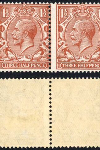 1 1/2d Red-brown Misperf M/M (corner crease)