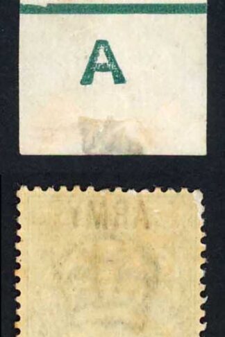 KEVII 1/2d opt ARMY OFFICIAL Control A M/M Cat 180 pounds