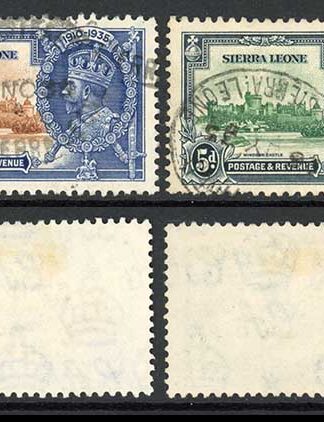 Sierra Leone SG181/4 1935 Silver jubilee Used Cat 65 pounds