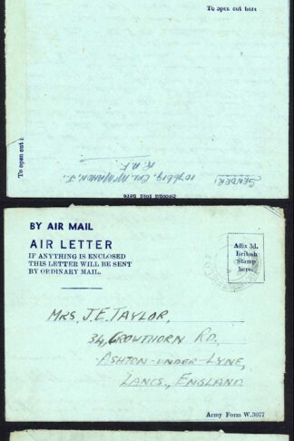 Gold Coast FPO 106 (Takoradi) 1944/5 TWO COVERS With and without FREE POSTAGE