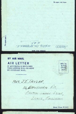 Gold Coast FPO 106 (Takoradi) 1944/5 TWO COVERS With and without FREE POSTAGE