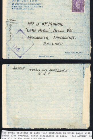 Gold Coast 1944 Censored Air Mail Letter to England