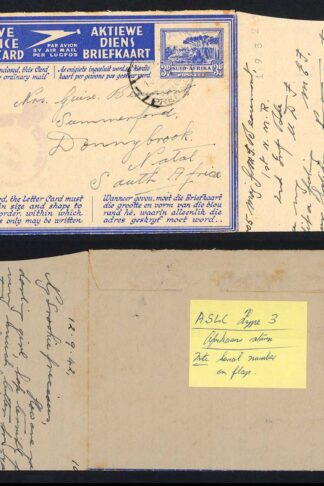 Egypt 1942 Active letter card with 1932 serial number