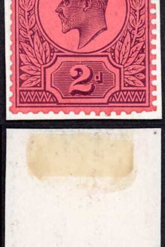 KEVII 2d Colour trial in purple on pink tinted Ex Aurelius (sold for 4184.25)