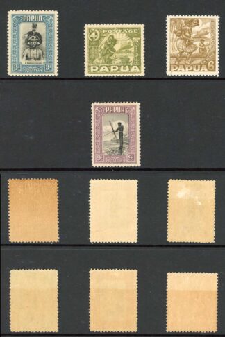 Papua SG130/138 Set to 9d M/M (toned gum) Cat 83.50
