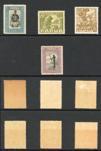 Papua SG130/138 Set to 9d M/M (toned gum) Cat 83.50