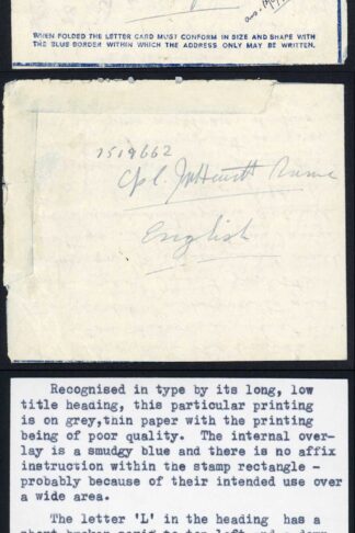 Ceylon 1943 Censored Airletter with the correct 20c stamp